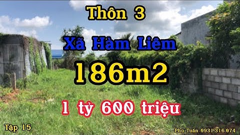 Tập 15 | 🔥🔥 | diện tích 186m2 giá 1 tỷ 600 triệu , thôn 3 xã Hàm Liêm huyện Hàm Thuận Bắc