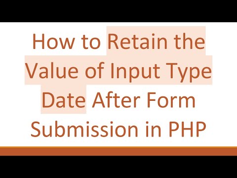 How to Retain the Value of Input Type Date After Form Submission in PHP