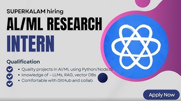 AI/ML Research Internship at SuperKalam | Remote | Stipend Up to ₹40,000 | Apply Now! #internship