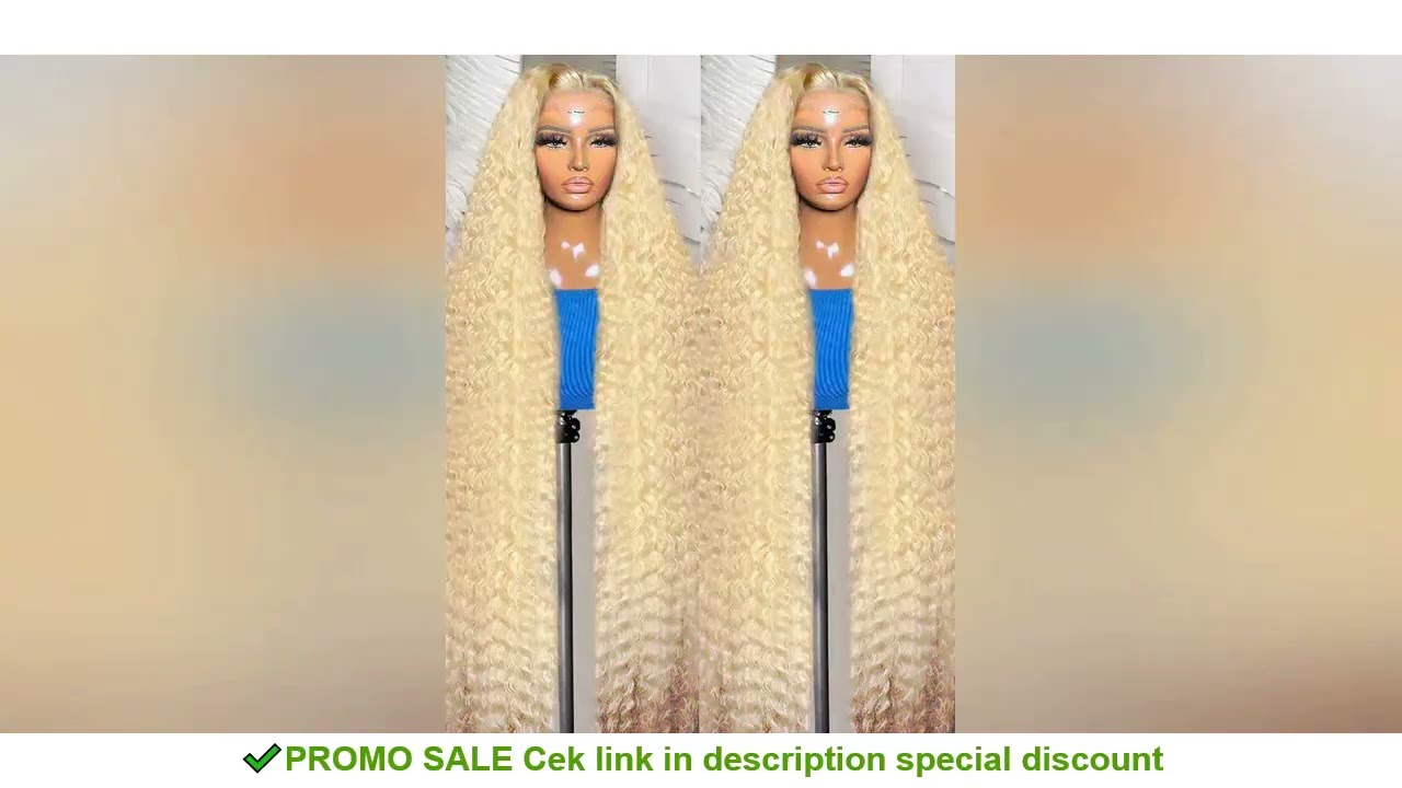 613 Curly Honey Blonde Lace Front Human Hair Wigs Loose Deep Wave 13x6 134 HD Water Wave Color Trans
