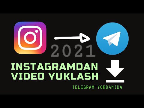 Instagramdan video yuklash / Telegram boti orqali / instagramdan video yiklab olish 2021 / instagram