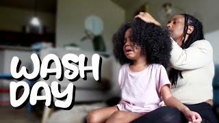 Hair Wash Routine for Our Autistic Toddler | 4B Natural Curls