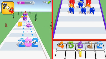 Merge Number Run - Gameplay Walkthrough Android,ios