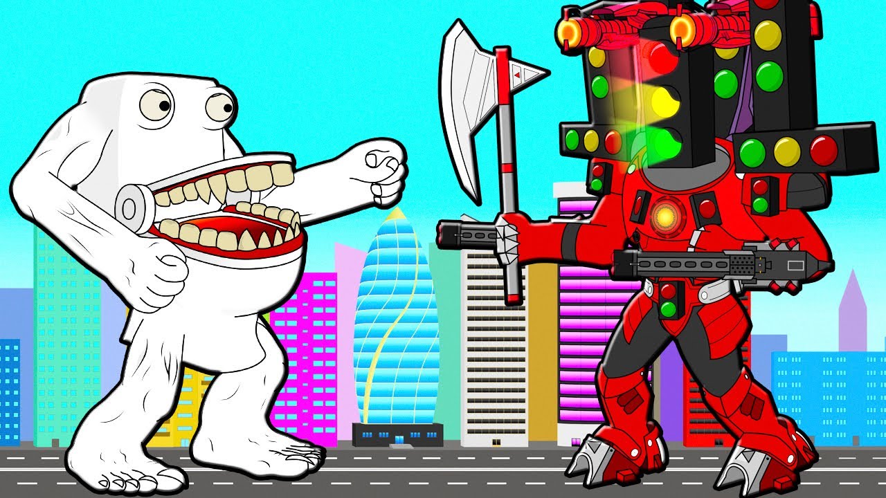 SUPER TITAN TRAFFIC LIGHT MAN VS TOILET EATER! Cartoon Animation