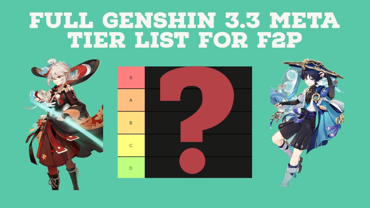 Current 3.3 meta tier list : r/Genshin_Impact