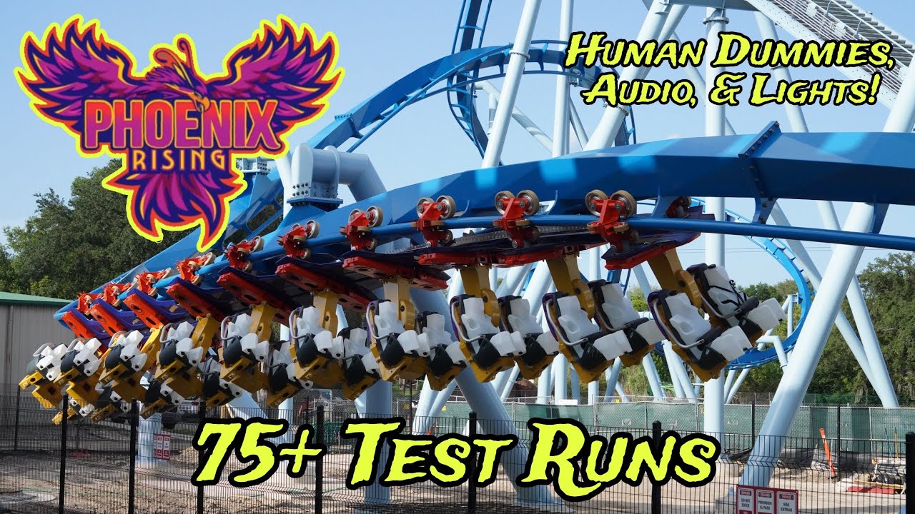 Phoenix Rising 75+ Test Runs & Human Dummies Busch Gardens Tampa