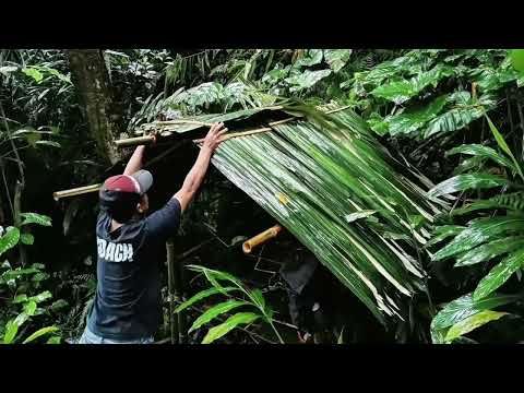 24 Jam Survival: Merajut Atap Aren di Bawah Guyuran Hujan Lebat