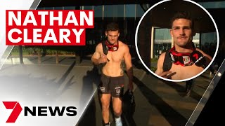 Penrith Panthers captain Nathan Cleary speaks outside leagues club after winning 2022 grand final