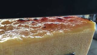 Half Wheel of Swiss Raclette melting away
