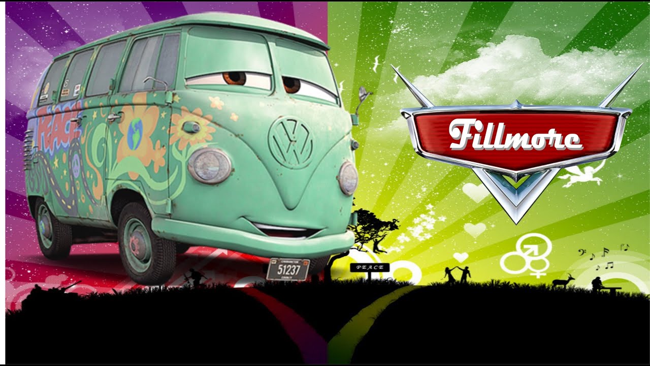 Disney Cars characters Fillmore test drive YouTube