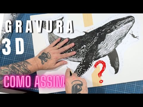 Gravura Baleia 3D