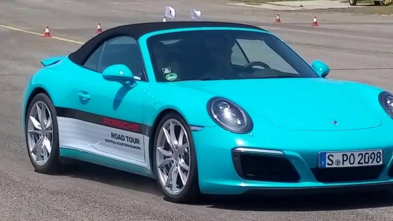 Porsche 911 Carrera S Cabrio slalom na aerodromu Vrsar