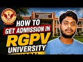 How too get admission in RGPV university Bhopal 2026 #admission