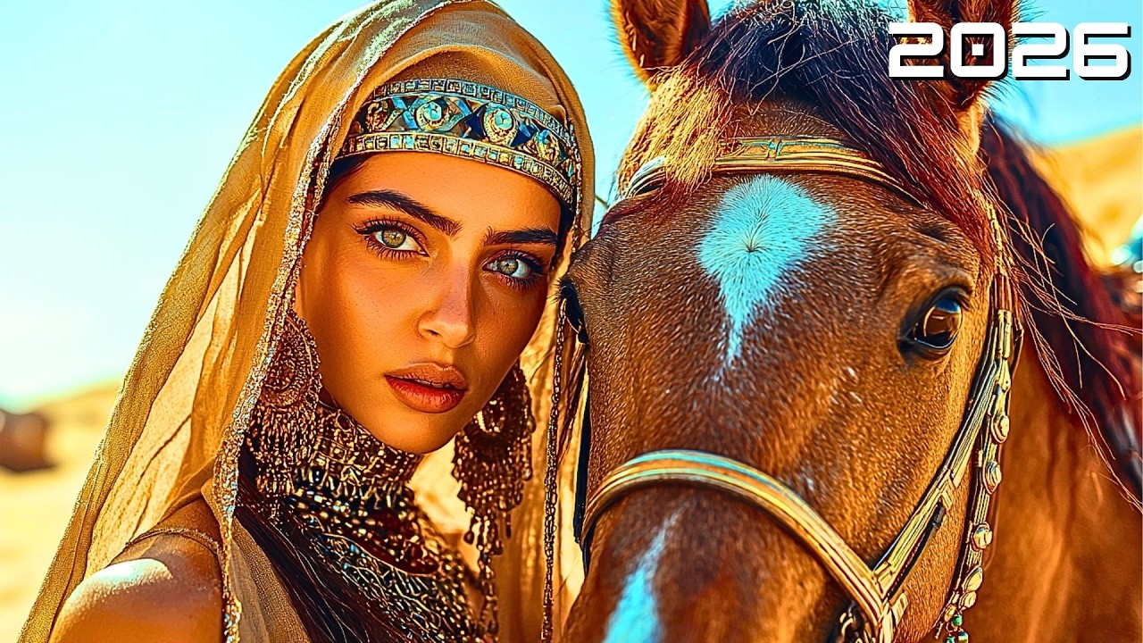 Arabic Music BGM - Moonlit Sands and Endless Sky: Ethereal Desert Reflections