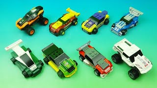 2009 LEGO RACERS Set of 8 McDONALDS HAPPY MEAL COLLECTIBLE TOYS VIDEO REVIEW