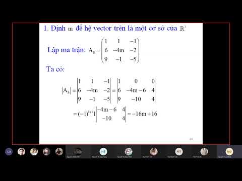 Video Bài tập chương 3 Không gian vecto từ bài 12 đến 22 - youtube