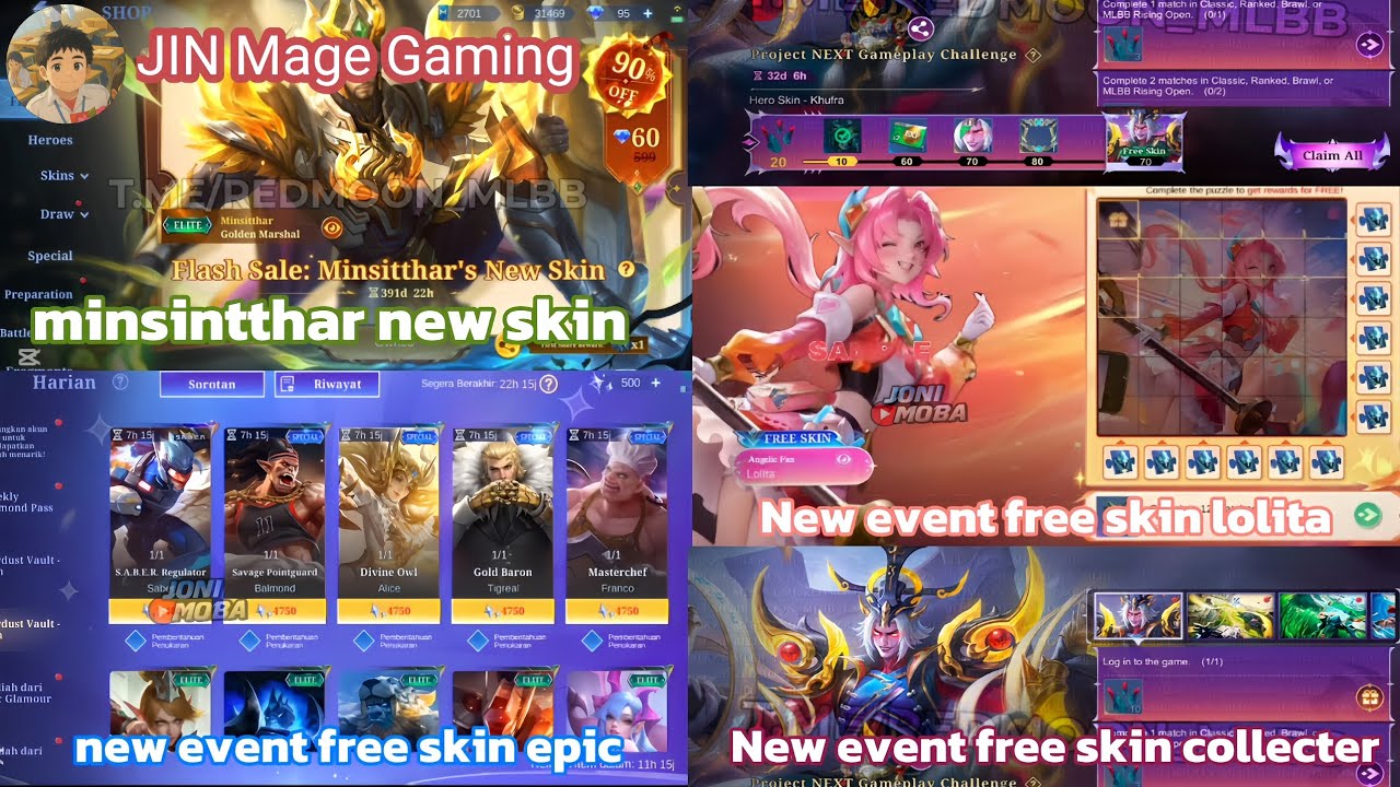 ⚠️ Event free skin ថ្មីៗទៀតហេីយត្រៀមខ្លួនហេីយ នៅអ្នកទាំងអស់គ្នា😅❤️ || mobile legends