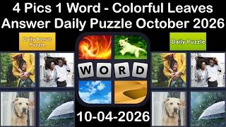 4 Pics 1 Word - ANSWER 04 October 2026 –Colorful Leaves - Daily Puzzle + Bonus (Solution) screenshot 5
