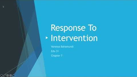 Response to intervention (RTI)