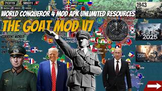 World Conqueror 4 Mod Unlimited Resources Big Map Full Unlocked | The GOAT Mod V7 Current World #wc4