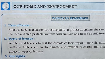 5th STD E.V.S Workbook part 1 Chp 11 Our Home And Environment @omeducation8606