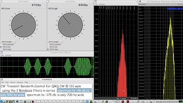 how to get your QRQq CW Transmit Bandwidth to only 500 hz wide at -96db - only 700 hz wide at -175db