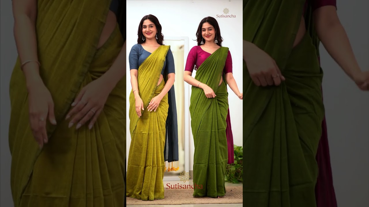 Unveiling Elegance: Handloom Cotton Saree by Sutisancha