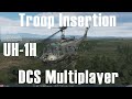 DCS: Dropping off troops at a HOT LZ - UH-1H Huey | Multiplayer