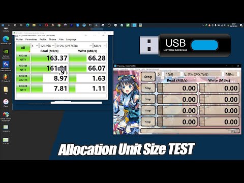 SanDisk USB Flash Drive 64gb Speed test: Allocation Unit Size