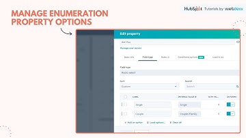 How to Manage Enumeration Property Options in HubSpot