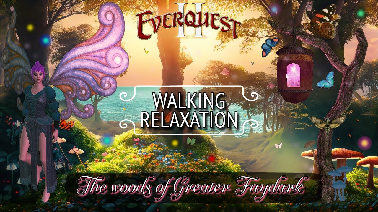 EQ2 Greater Faydark Walking Relaxation Session Ambience and Music