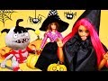 Видео про куклы Барби! Игрушки прячут тыквы на Хэллоуин!
