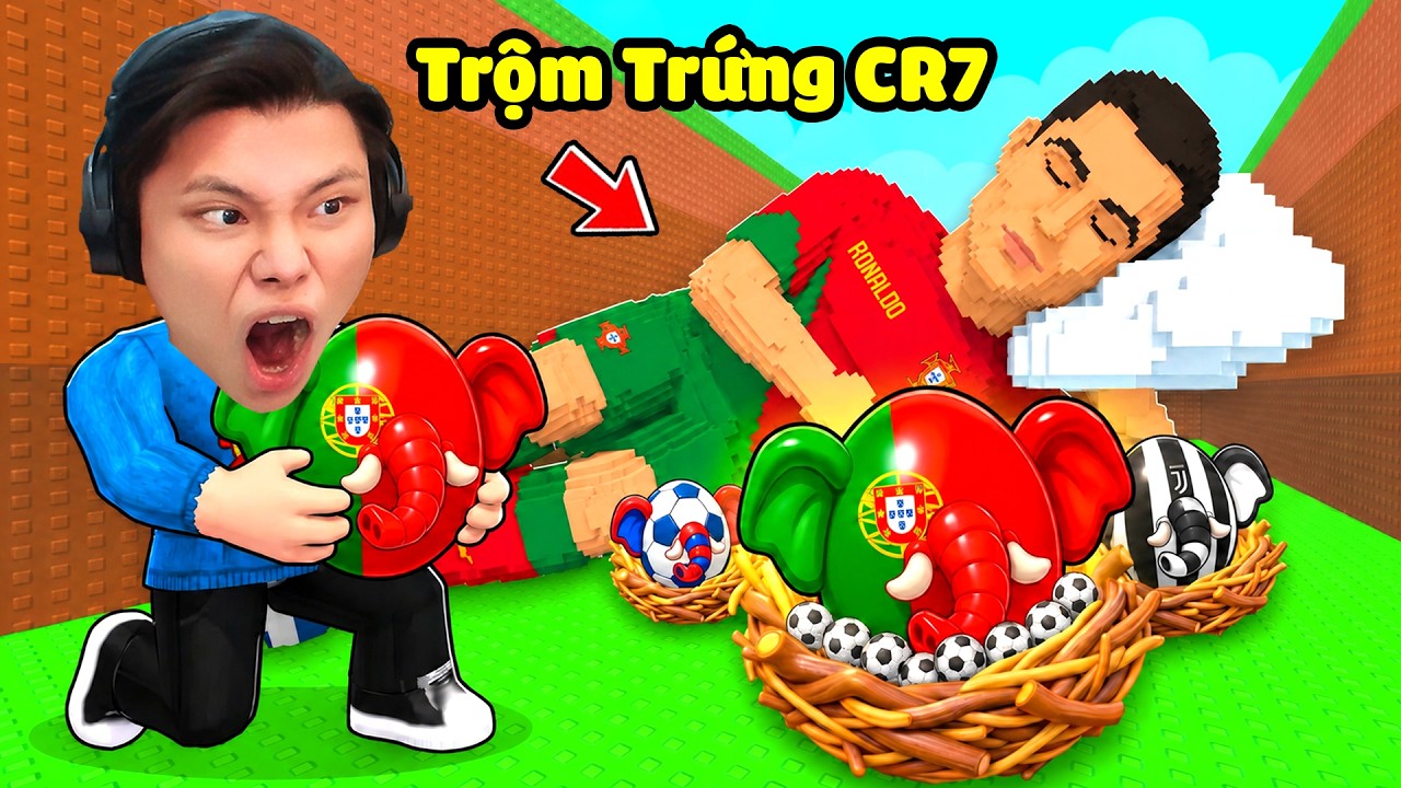 [ROBLOX] JayGray Trộm Trứng Steal An Egg CR7⚽🐣Cướp 0.777% Cầu Thủ Bóng Đá Nổi Tiếng Ronaldo Messi