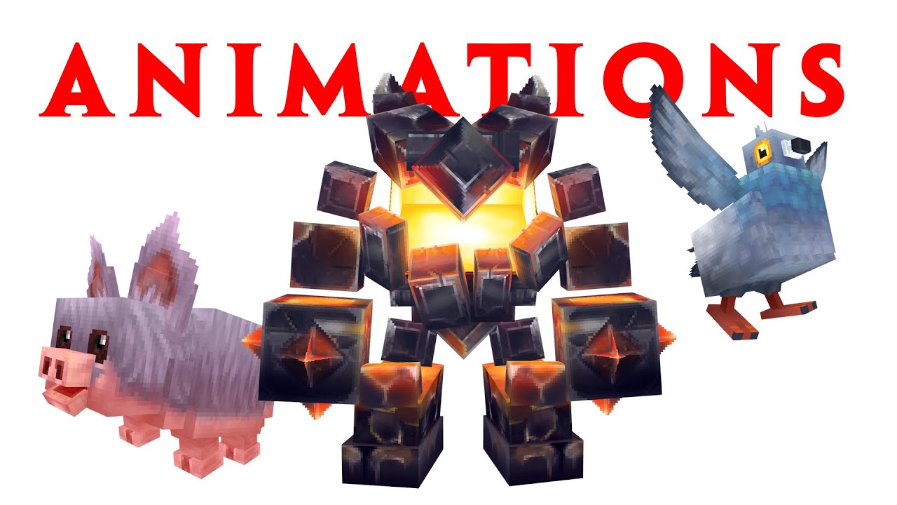 Hytale - Animations Firesteel Golem , Pig and Pigeon
