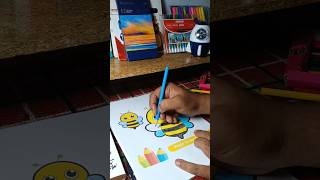 Mewarnai lebah dengan warna cerah, pakai pinsil warna part akhir#mewarnaigambar #drawing