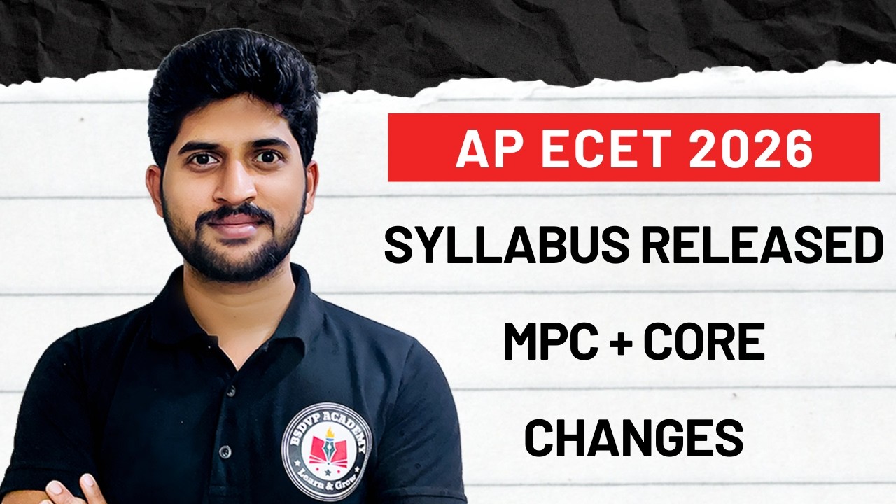 AP ECET 2026 Syllabus Released 🔥 | MPC & Core Subjects Changes Explained