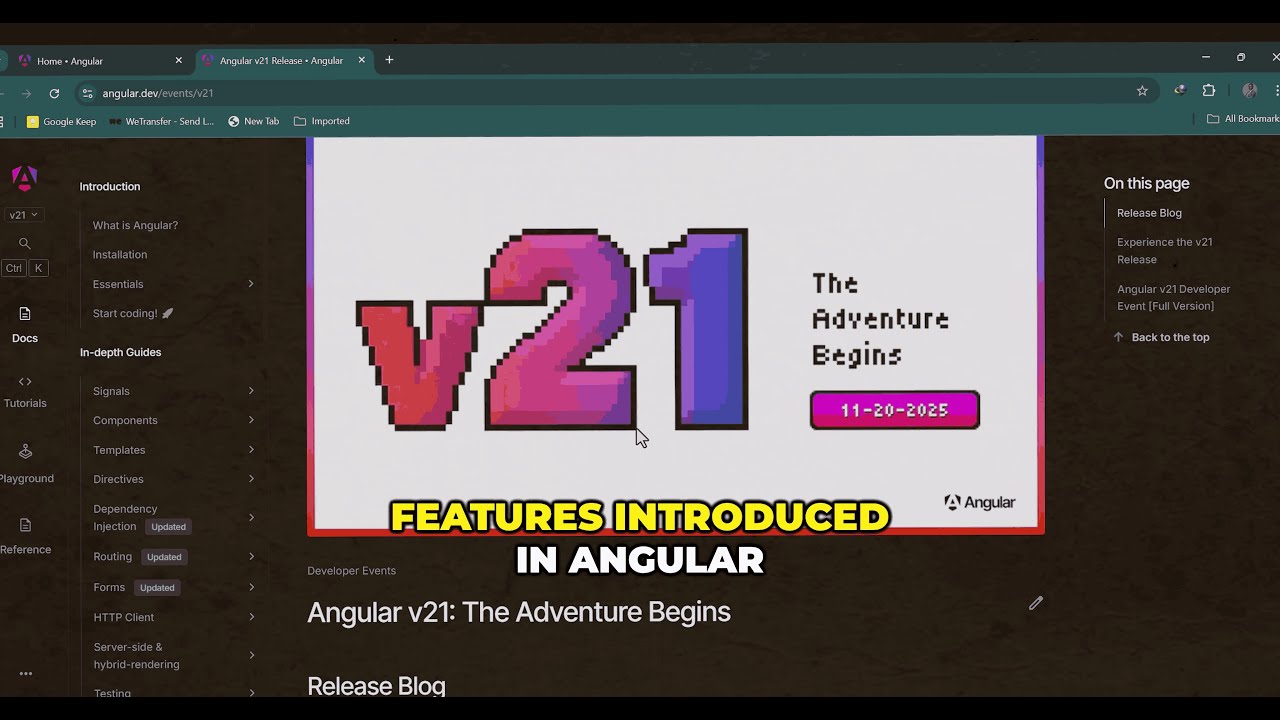 ANGULAR 21: Start Your Adventure with These New Features - YouTube