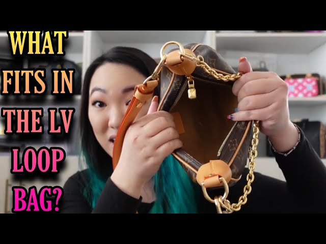 WHAT'S IN MY LOUIS VUITTON LOOP BAG?  WHAT FITS? HOW MUCH CAN IT HOLD? LV  CRESCENT MOON BAG REVIEW 