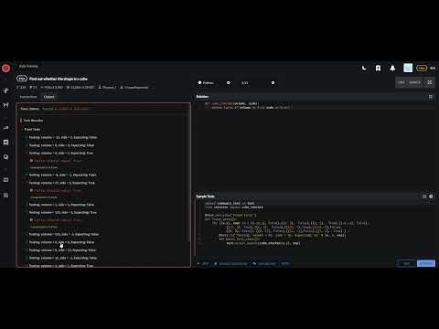 codewars python Find out whether the shape is a cube