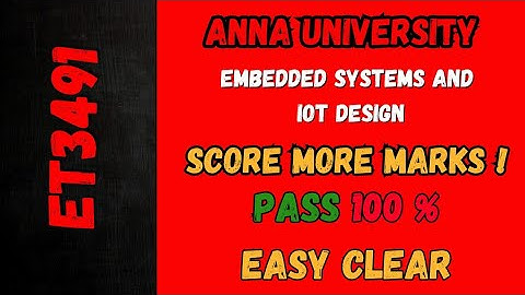 Embedded systems and Iot Design ET3491💯 Pass importantQuestions | Score More Marks !! #EIOT