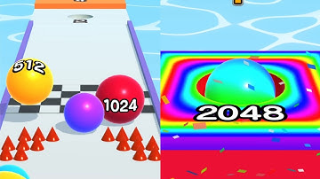 Ball Run 2048 Gameplay Walkthrough level 57 to 59 | Ball Run 2048