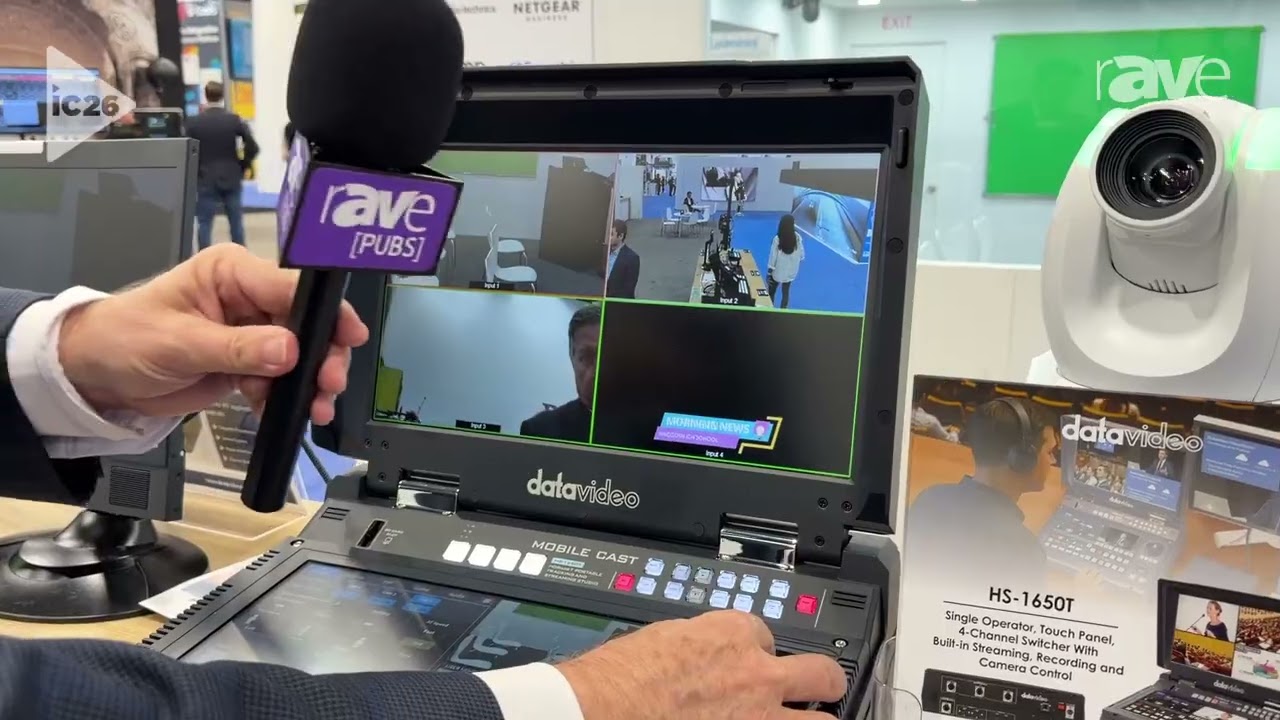 InfoComm 2026: Datavideo Intros HS-1650T All-In-One 4 Channel Portable Tracking and Streaming Studio