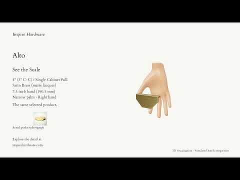 Video preview: Alto, Satin Brass (matte lacquer) / 4" (3" C-C) / Single