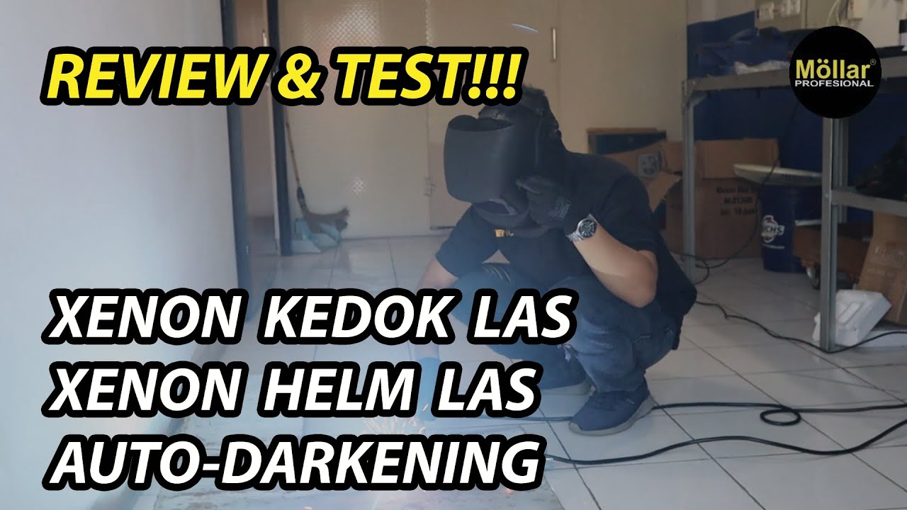 REVIEW XENON TOPENG KEDOK LAS OTOMATIS & XENON HELM LAS AUTO DARKENING WELDING HELMET