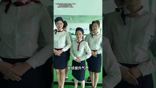 She has become an air hostess today...