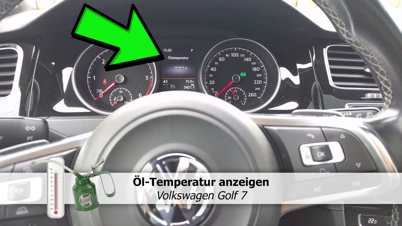 Vw Golf 7 Oltemperatur Anzeigen Youtube