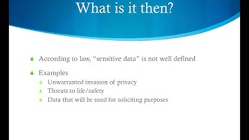 Understanding Sensitive Data (v2)