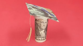 Dollar Origami Graduation Cap Easy | Money Origami