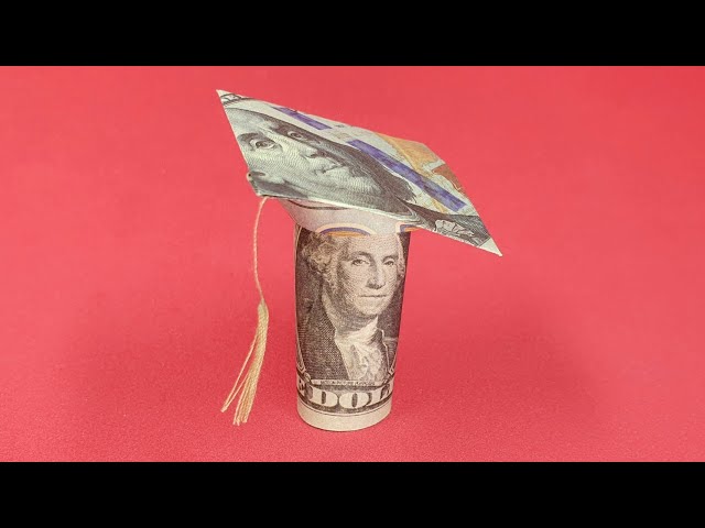 Origami Graduation Hat Dollar Bill Creative Origami: Graduation Cap