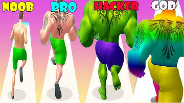 NOOB vs PRO vs HACKER vs GOD - Muscle Rush